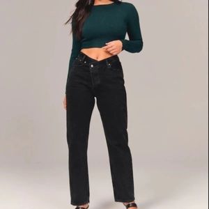 Abercrombie the Dad high-rise button fly jeans